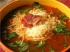 Томатный суп с овощами, сыром и белым вином
