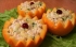 Салат с куриным филе и огурцами в апельсине 