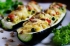 Цуккини под сыром, фаршированные овощами и рисом